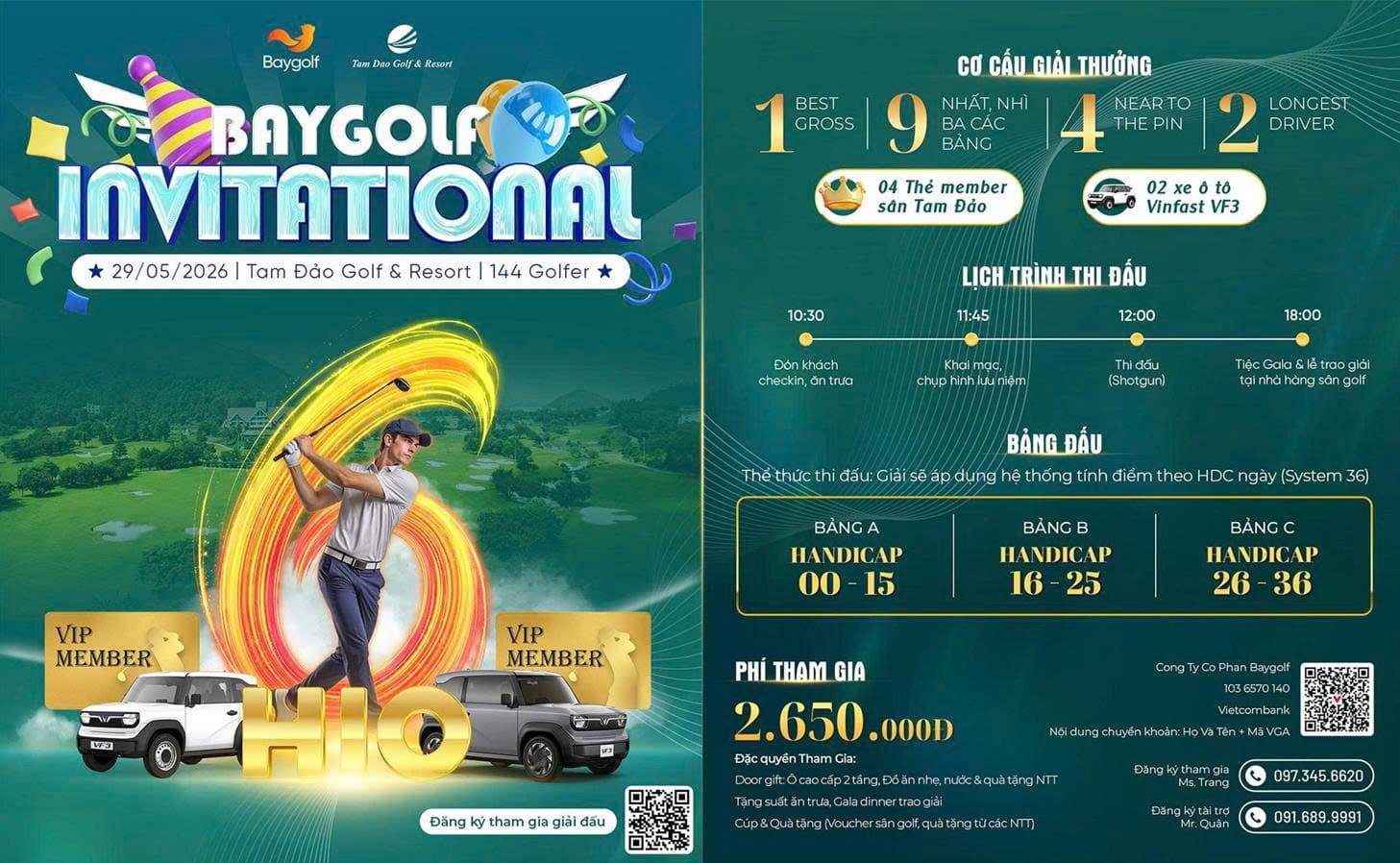 BAYGOLF INVITATIONAL 2026: SẴN SÀNG CHO NHỮNG MÀN TRANH TÀI RỰC LỬA TẠI TAM ĐẢO