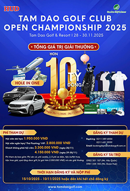 GIẢI VÔ ĐỊCH CÂU LẠC BỘ SÂN GOLF TAM ĐẢO MỞ RỘNG 2025